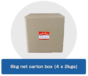 8kg net cartonbox(4x 2kgs)